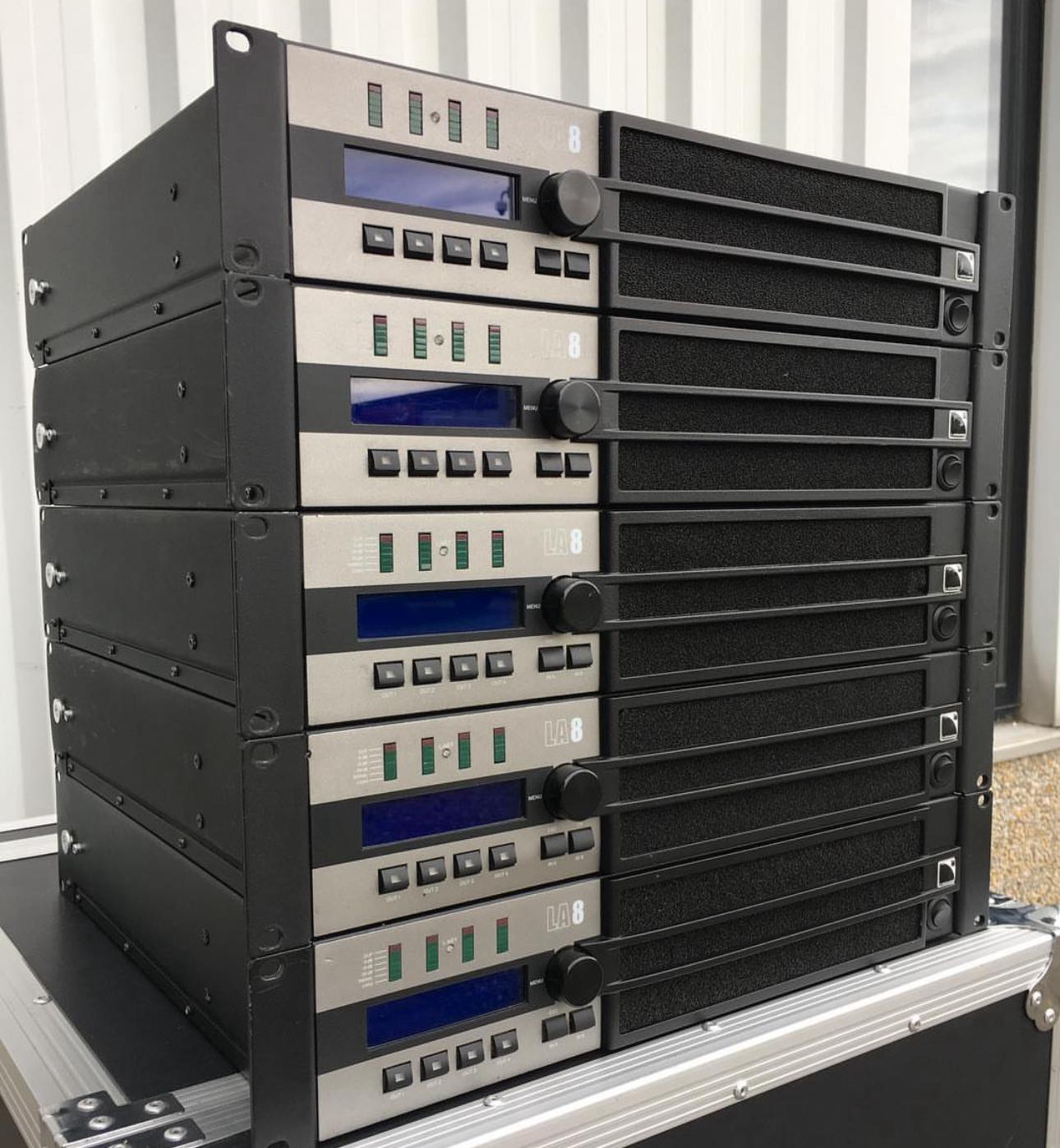 5 L-Acoustics LA8 AES/EBU R3 Amplifier Controller – Includes Cables & Accessories