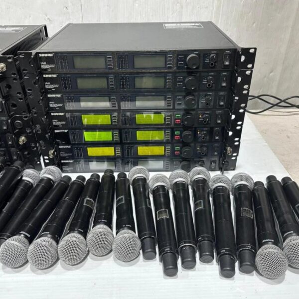 🎤 Shure UR4D Dual H4 Wireless Receiver w/ (2) UR2 Handheld Transmitters – #2877