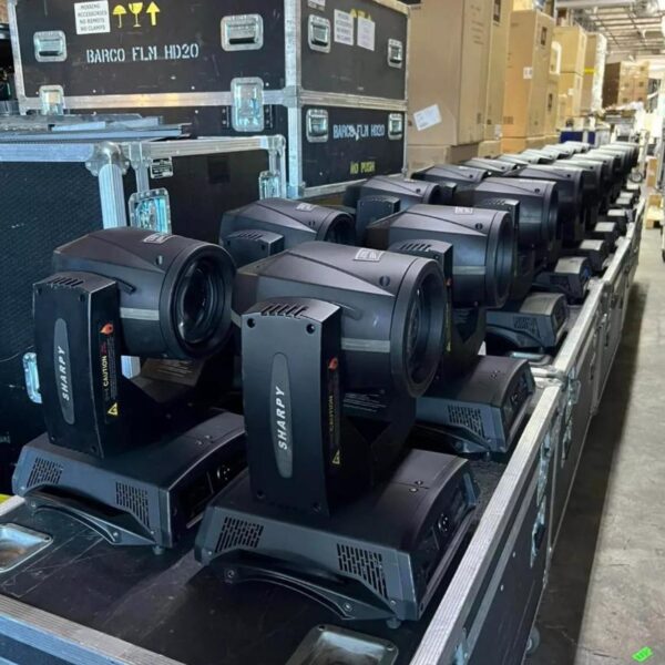 Clay Paky Sharpy Black Beam Moving Head Lights w/ Case (Lot of 4)